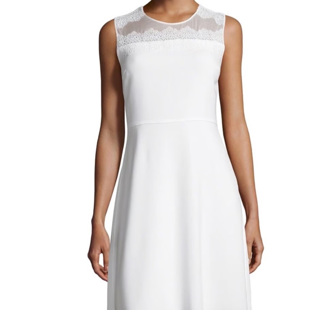 Elie Tahari White Crochet Bevin Sheath Dress – Size 0